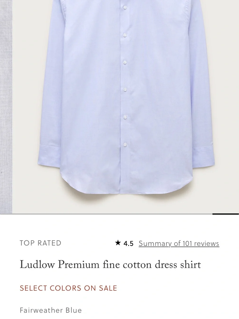 Set of 2 - J. Crew Ludlow Spread Collar Cottin Poplin Dress Shirt S $148